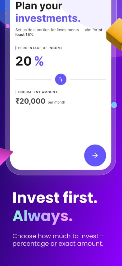 Plan investments first